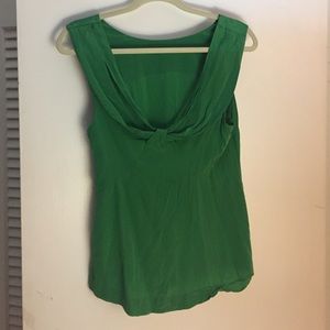 Maeve size 8 silk green top